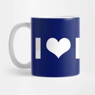 I heart INDY (all-white) Mug